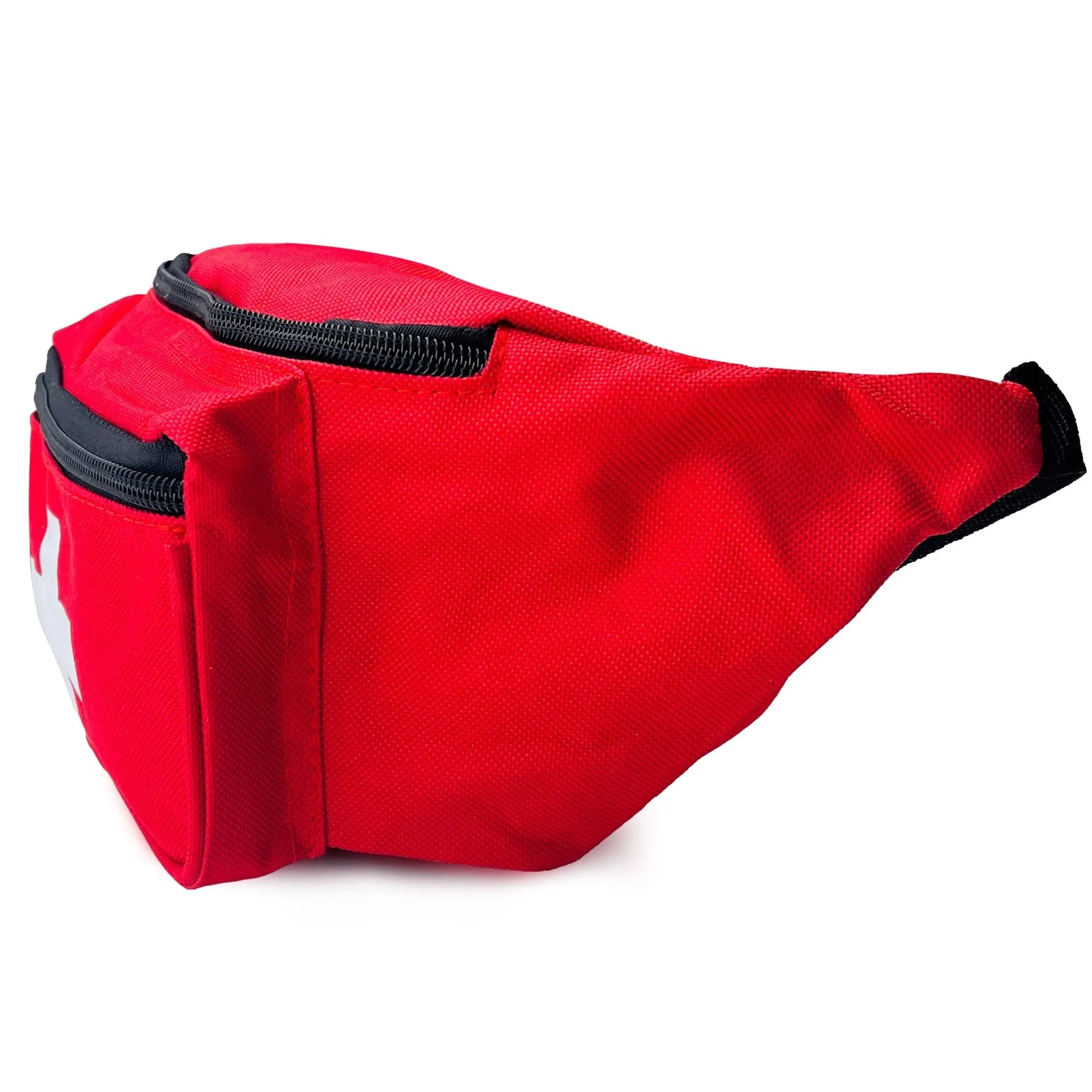 3 Pack - Lifeguard Fanny Pack With Whistle Lanyard - Baywatch Style First Aid Hip Pack w/ Adjustable Strap, Cross Logo   Zipper Pouch, Emergency Equipment Set