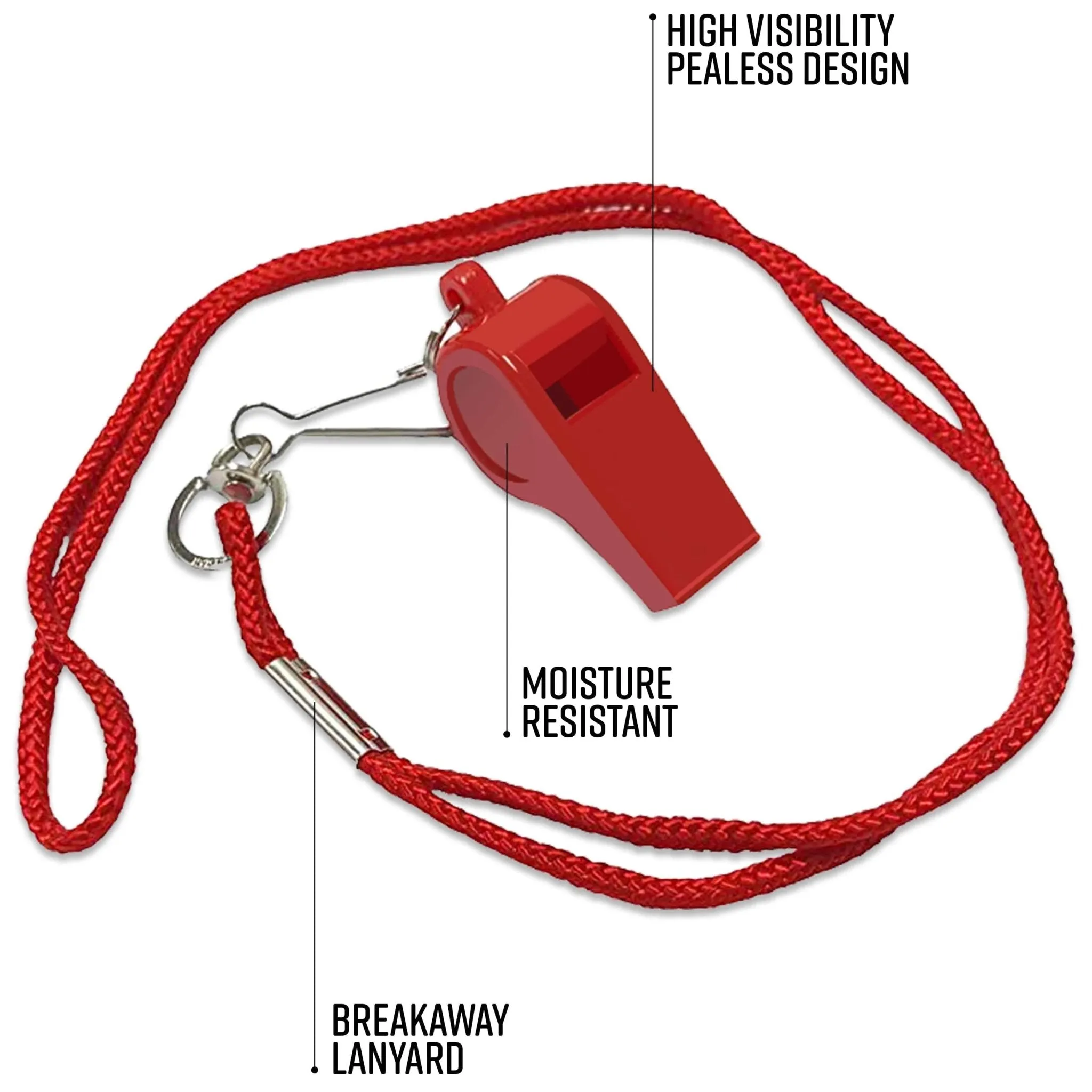 3 Pack - Lifeguard Fanny Pack With Whistle Lanyard - Baywatch Style First Aid Hip Pack w/ Adjustable Strap, Cross Logo   Zipper Pouch, Emergency Equipment Set