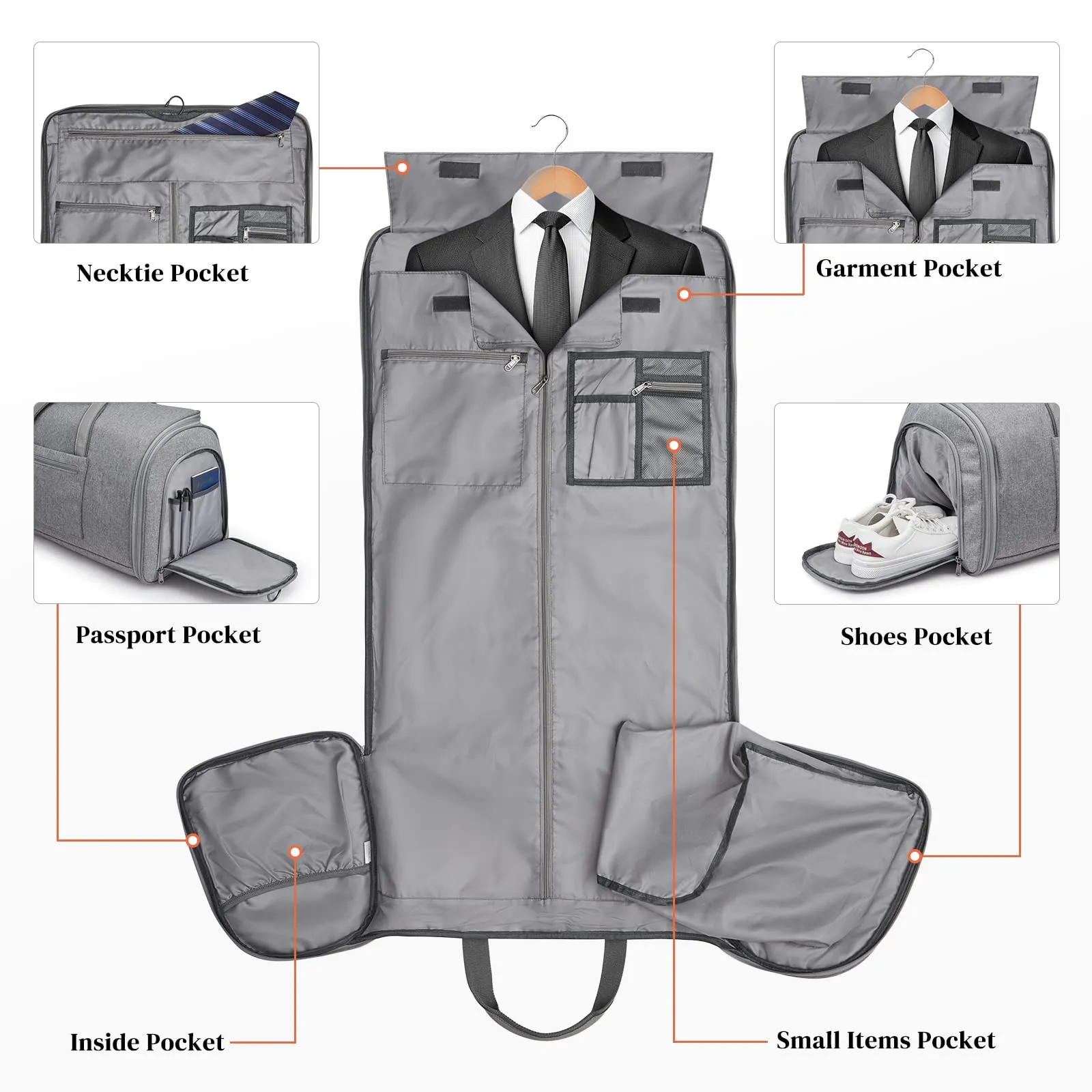 50L Carry on Garment Duffel Bag for Men