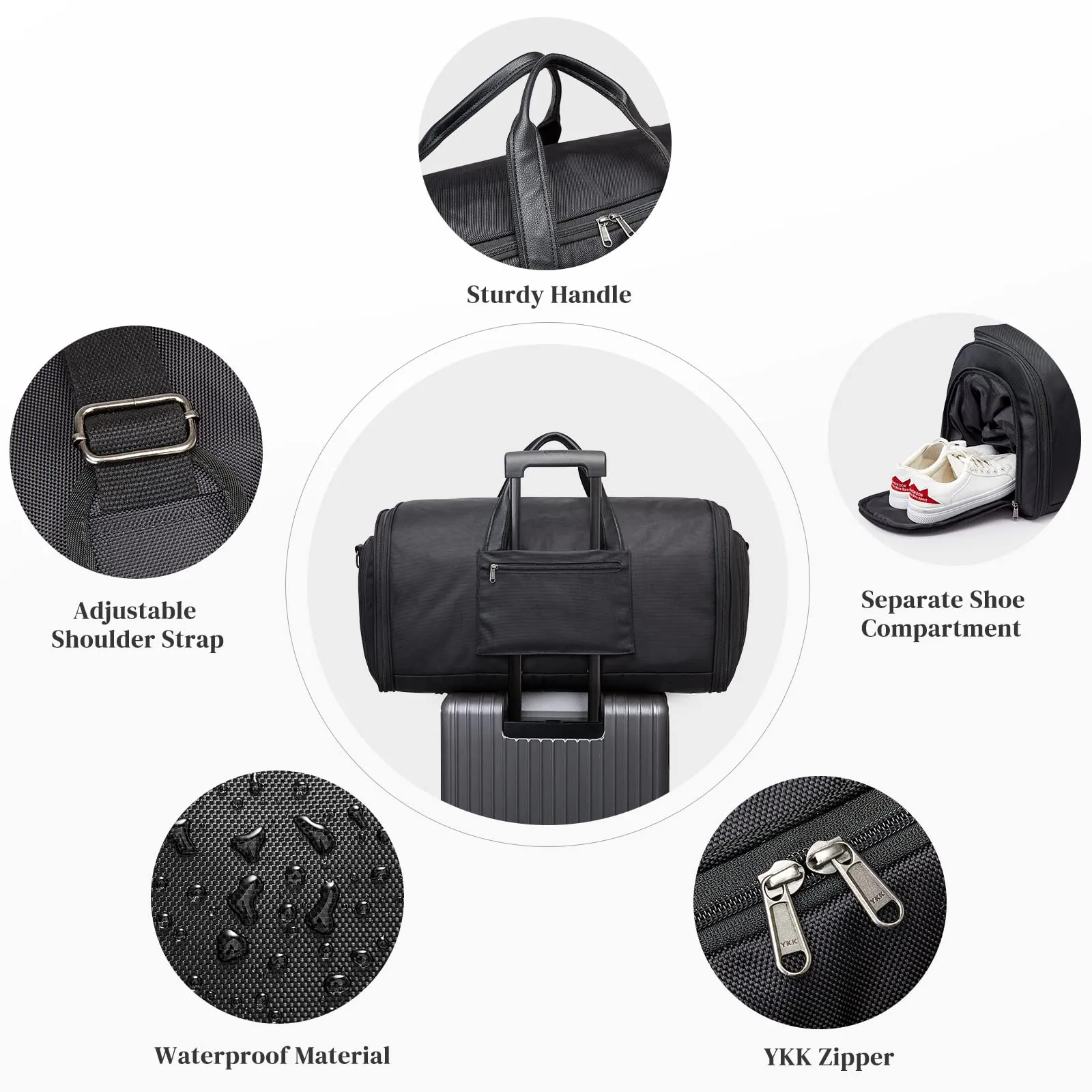 50L Carry on Garment Duffel Bag for Men