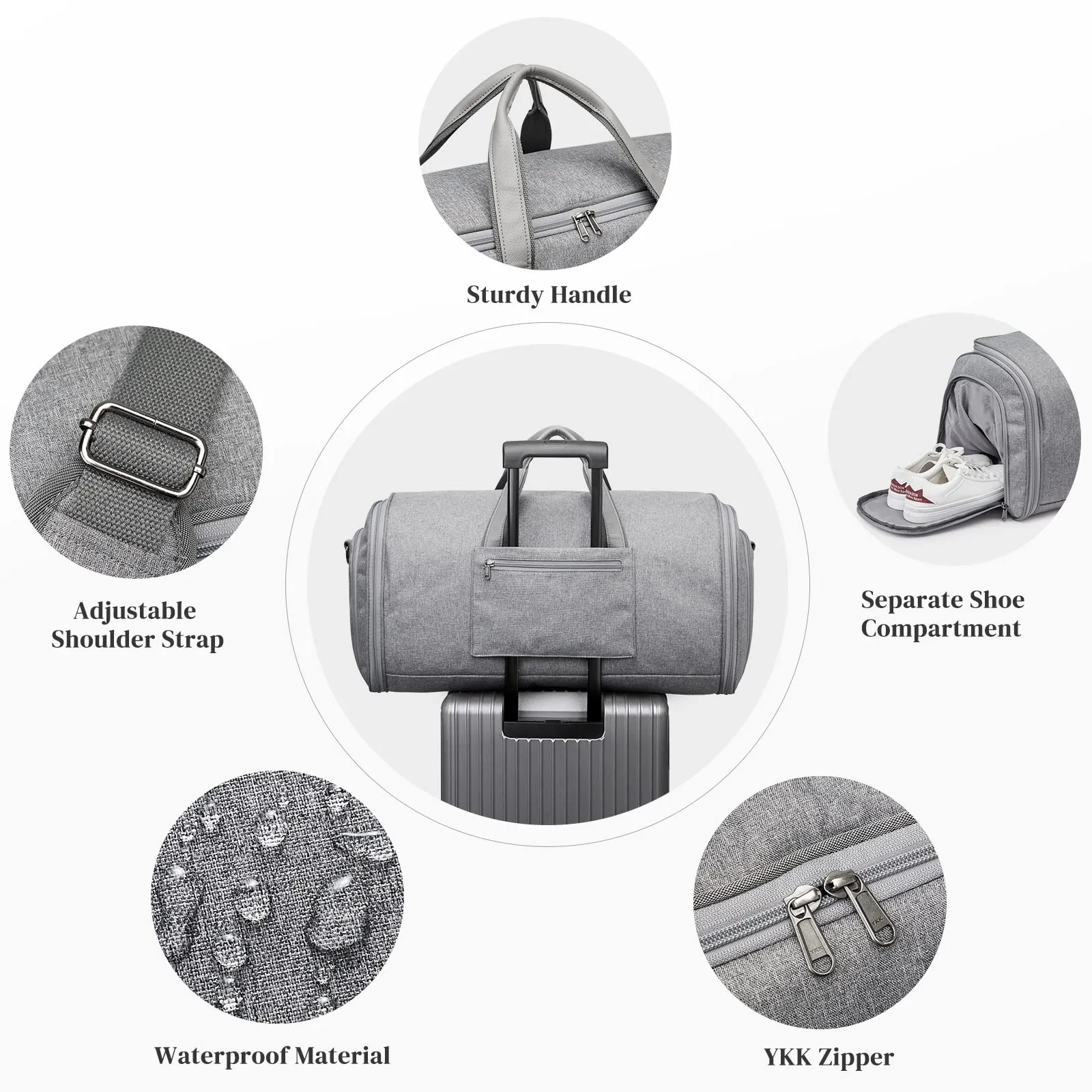 50L Carry on Garment Duffel Bag for Men