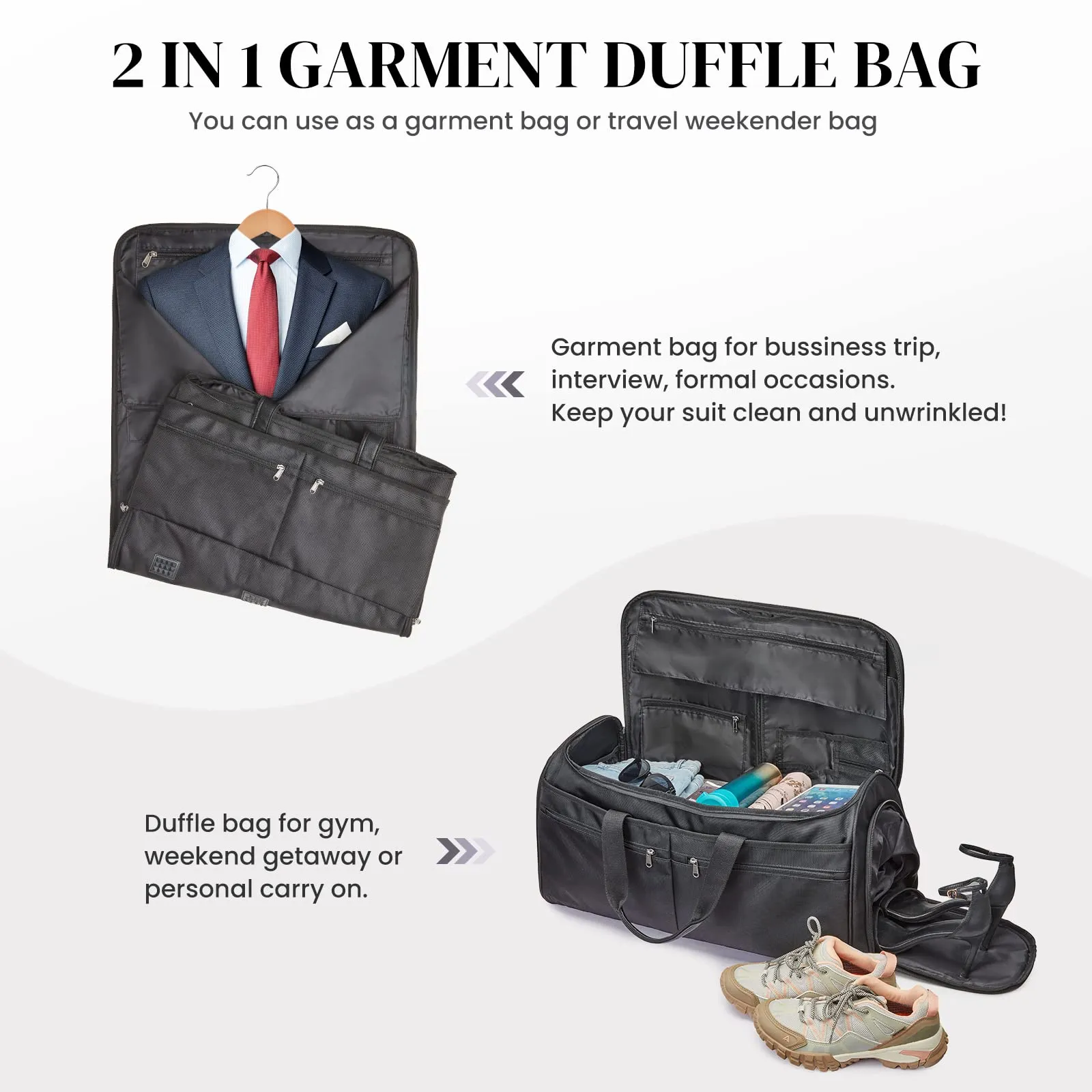50L Carry on Garment Duffel Bag for Men