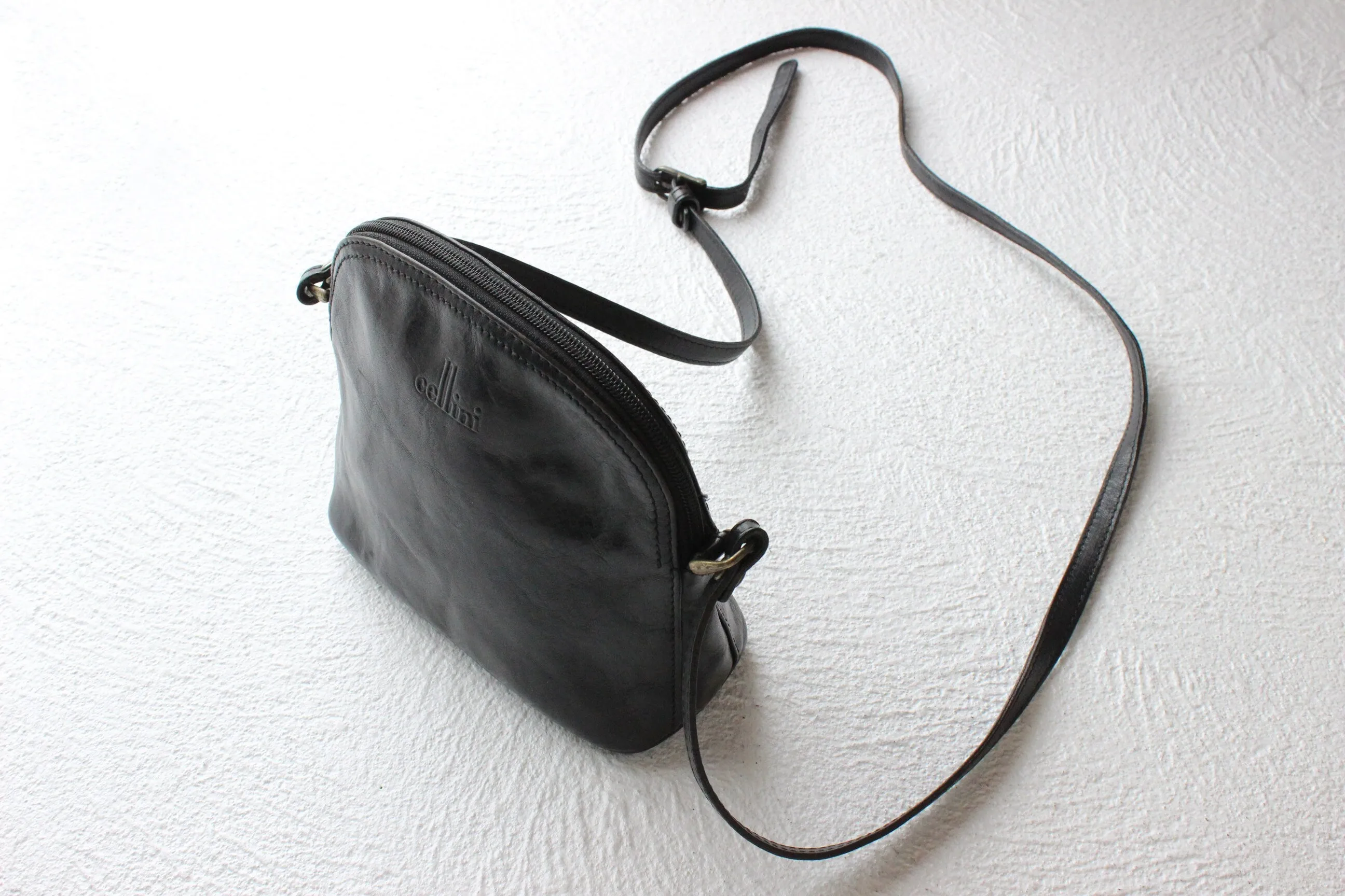 90s Cellini Black Leather Handbag