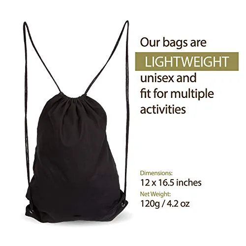 Army Force Gear Biohazard Warning Symbol Eco-Friendly Reusable Draw String Bag in Black & White