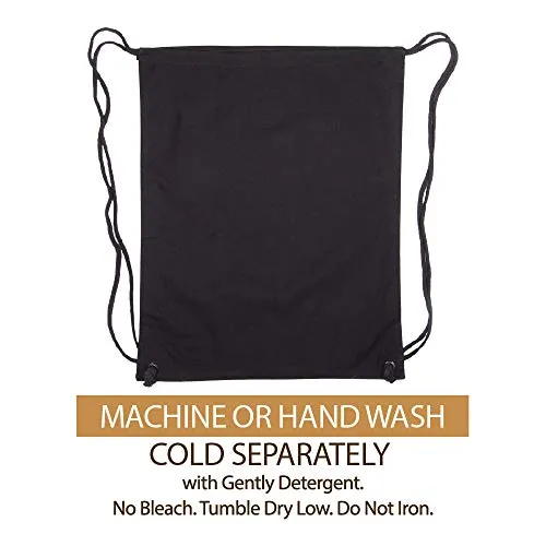 Army Force Gear Biohazard Warning Symbol Eco-Friendly Reusable Draw String Bag in Black & White