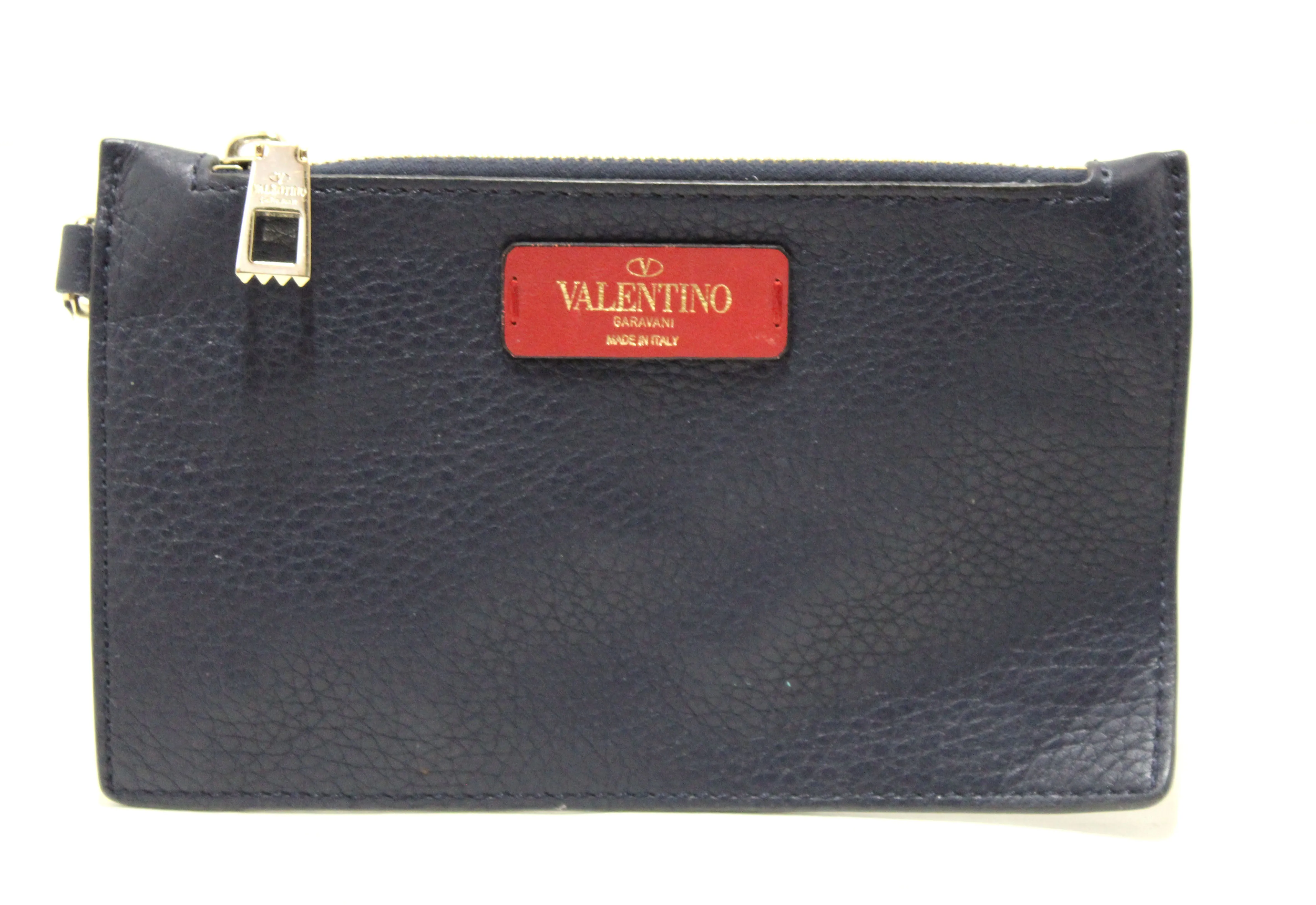 Authentic Valentino Garavani Navy Blue Rockstud Small Bucket Bag