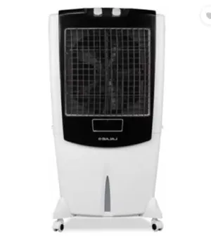 Bajaj Shield Series Mighty 115 Litre Desert Air Cooler for home with Dura Marine Pro Pump| Dura Tuff Pro Motor| 3-Yr Warranty | Hexacool & TurboFan Technology | Ice Chamber | 3-Speed Control | White
