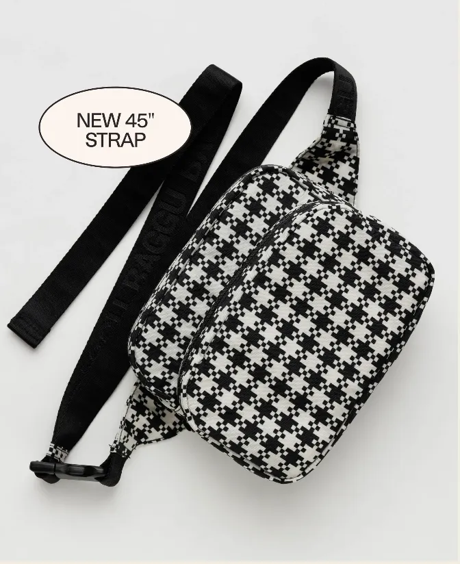 Black & White Pixel Gingham Fanny Pack
