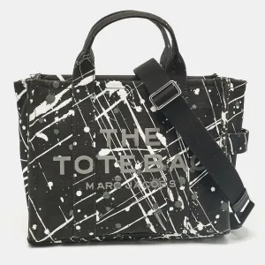 Black Splatter Paint Print Canvas Medium The Tote Bag