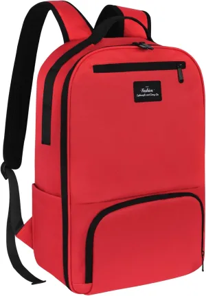 Bookbag for Men Women, Laptop Backpack for Men, Book Bag, Backpack for School Teens, Travel Laptop Backpack Work Backpck Fits 15.6 Inch Notebook, Water Resistant Backpack with Luggage Strap (Red)