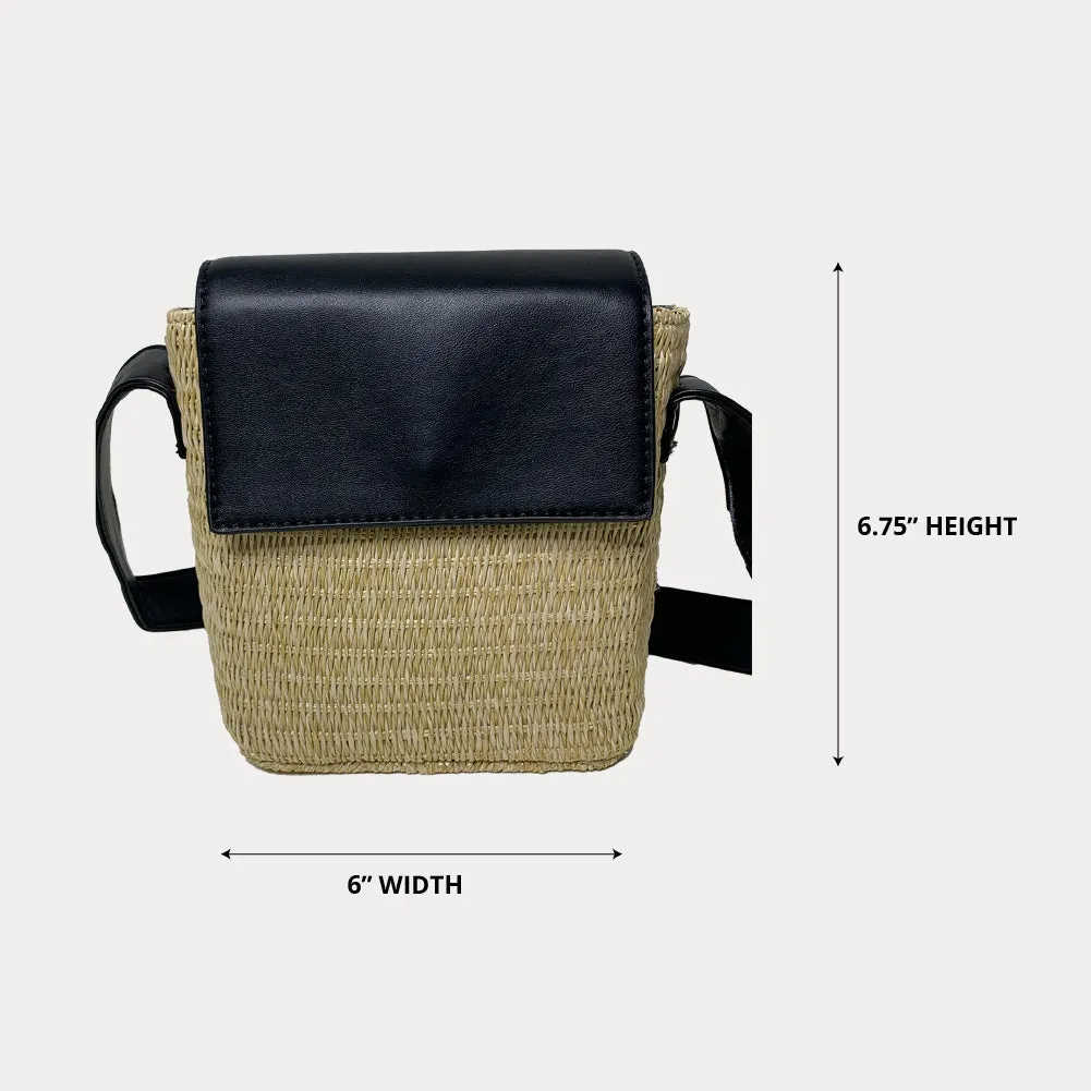 Celeste Crossbody Raffia Bag
