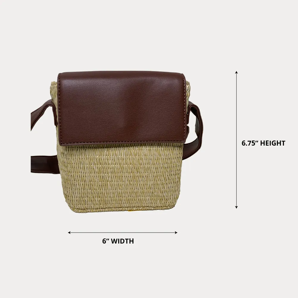 Celeste Crossbody Raffia Bag