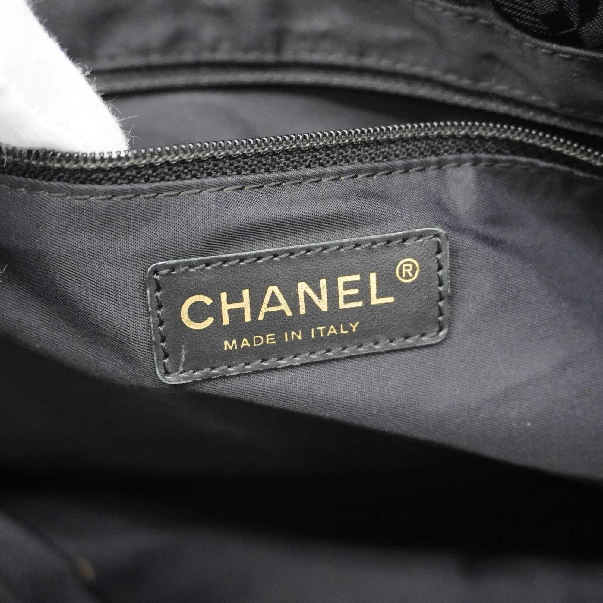 CHANELAuth  New Travel Line Tote Bag Women's Nylon Canvas Tote Bag Black
