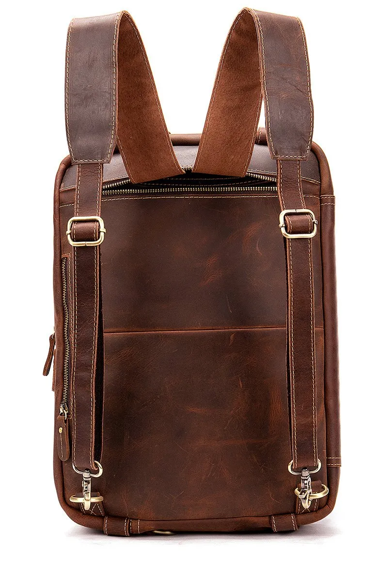 Classy Leather Men's Briefcase Travel Bag Messenger Bag Shoulder Bags Backpack For Men