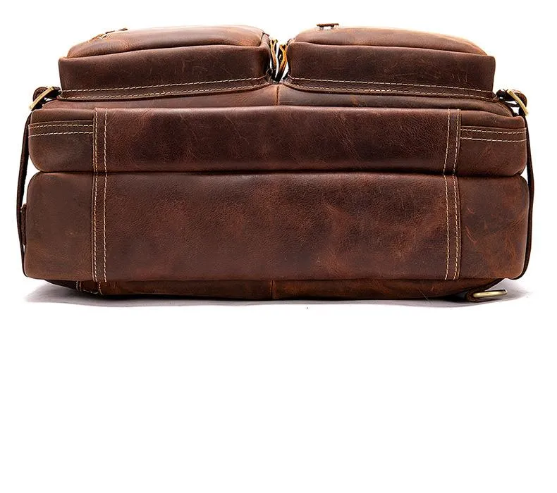 Classy Leather Men's Briefcase Travel Bag Messenger Bag Shoulder Bags Backpack For Men