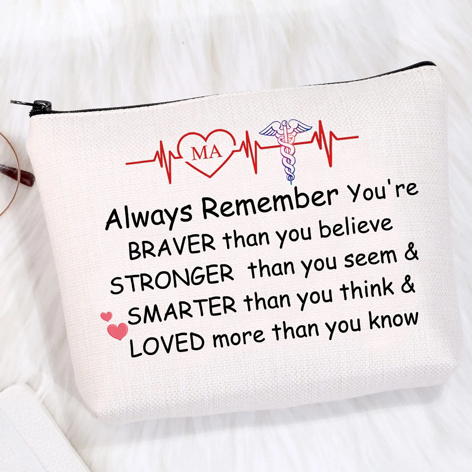 CMNIM Medical Assistant Gifts Medical Assistant Bag Makeup Cosmetic Gifts for Medical Assistant Students Accessories Travel Bags Zipper Pouch (Medical Assistant Makeup Bag)