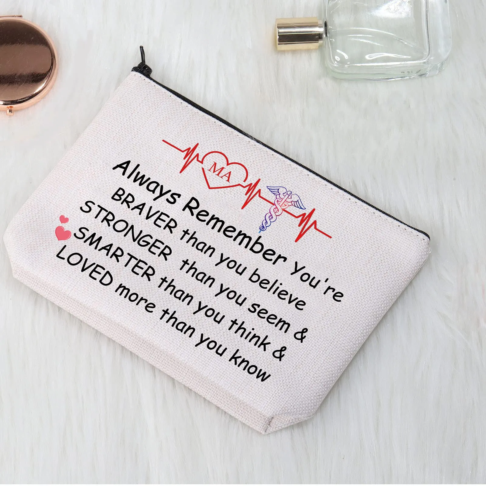 CMNIM Medical Assistant Gifts Medical Assistant Bag Makeup Cosmetic Gifts for Medical Assistant Students Accessories Travel Bags Zipper Pouch (Medical Assistant Makeup Bag)