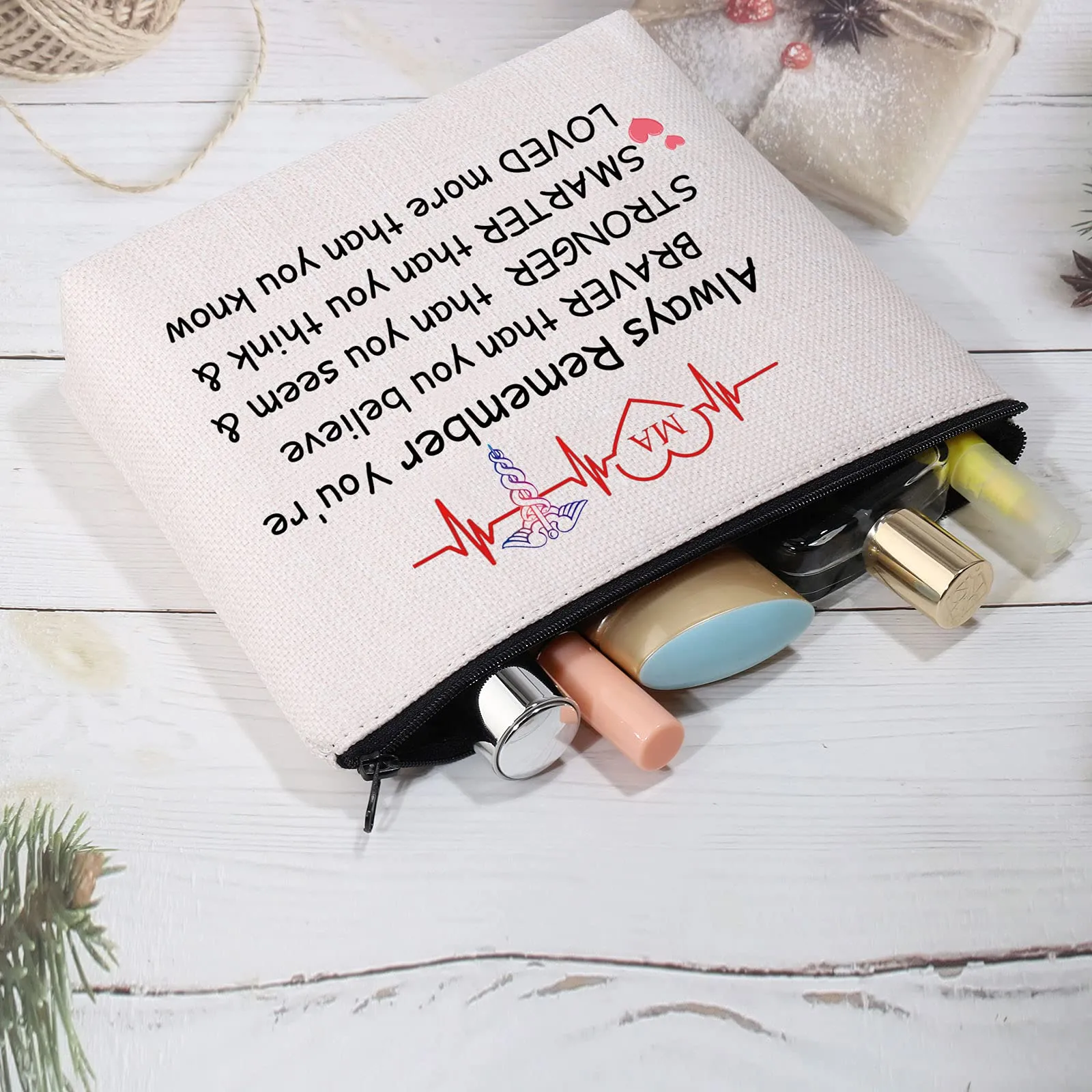 CMNIM Medical Assistant Gifts Medical Assistant Bag Makeup Cosmetic Gifts for Medical Assistant Students Accessories Travel Bags Zipper Pouch (Medical Assistant Makeup Bag)