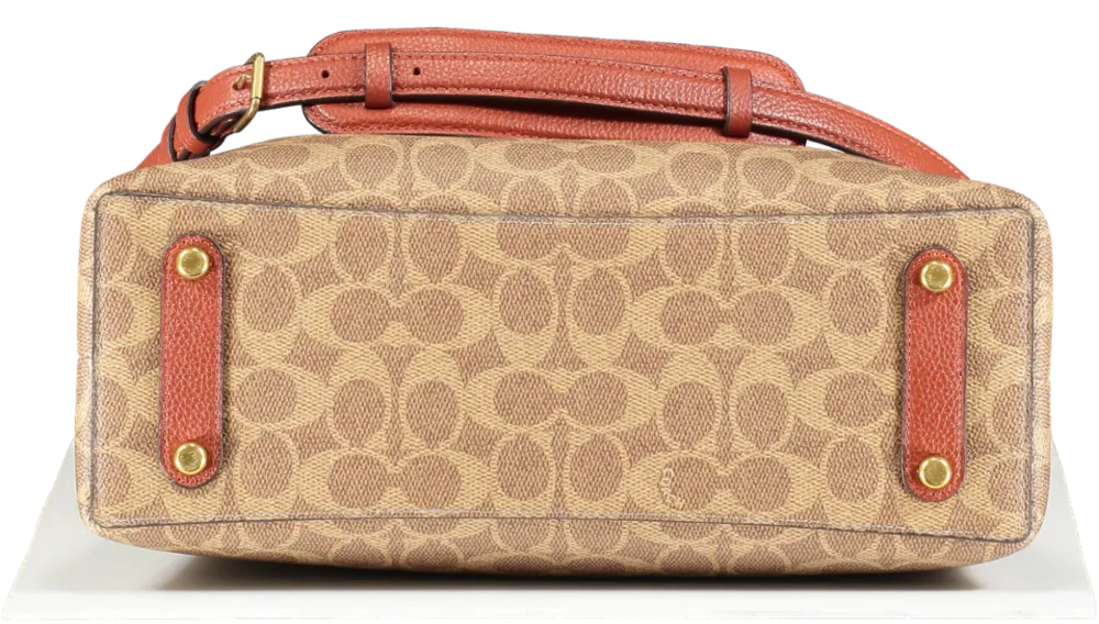 Coach Brown Willow Bucket Bag In Signature Canvas