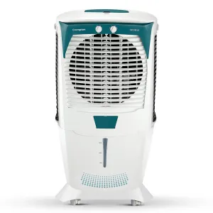 Crompton ACGC-DAC555 Ozone Desert Air Cooler- 55L; with Everlast Pump, Auto Fill, 4-Way Air Deflection and High Density Honeycomb pads; White & Teal