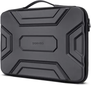 DOMISO 15.6 inch Laptop Sleeve Shoulder Bag Shockproof Computer Bag Waterproof EVA Protective Carrying Case for 16" MacBook Pro/Max M2 M1 2019-2023,15"-16" HP Dell Asus Laptop,Dell XPS 15,Black