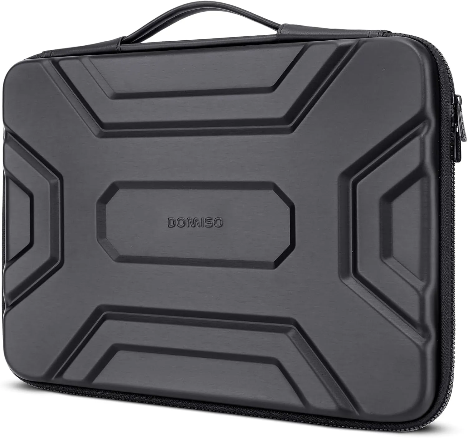 DOMISO 15.6 inch Laptop Sleeve Shoulder Bag Shockproof Computer Bag Waterproof EVA Protective Carrying Case for 16" MacBook Pro/Max M2 M1 2019-2023,15"-16" HP Dell Asus Laptop,Dell XPS 15,Black