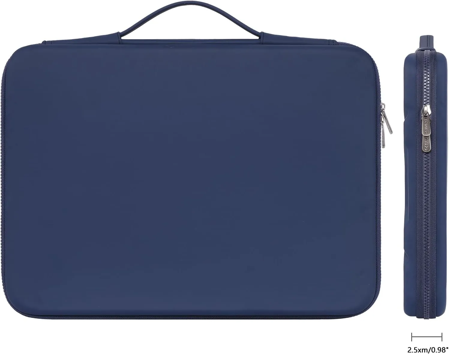 DOMISO 17 inch Laptop Sleeve with Handle Shockproof Computer Bag Waterproof EVA Protective Carrying Case for 17.3" HP Dell Asus Lenovo Laptop, Dark Blue