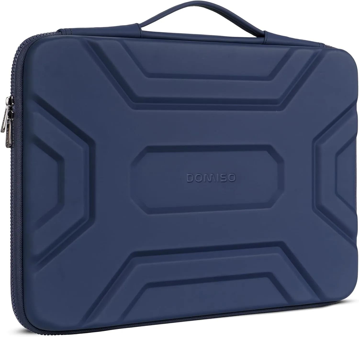 DOMISO 17 inch Laptop Sleeve with Handle Shockproof Computer Bag Waterproof EVA Protective Carrying Case for 17.3" HP Dell Asus Lenovo Laptop, Dark Blue