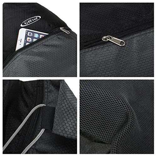 G4Free Gymbag Large Drawstring Backpack String Bag Sports Athletic Cinch Sack Gymsack Sackpack