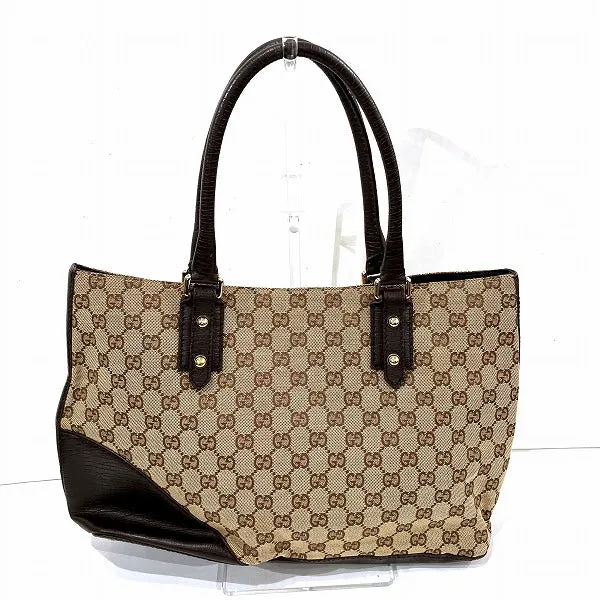 Gucci GG Canvas Leather Horsebit Tote Bag