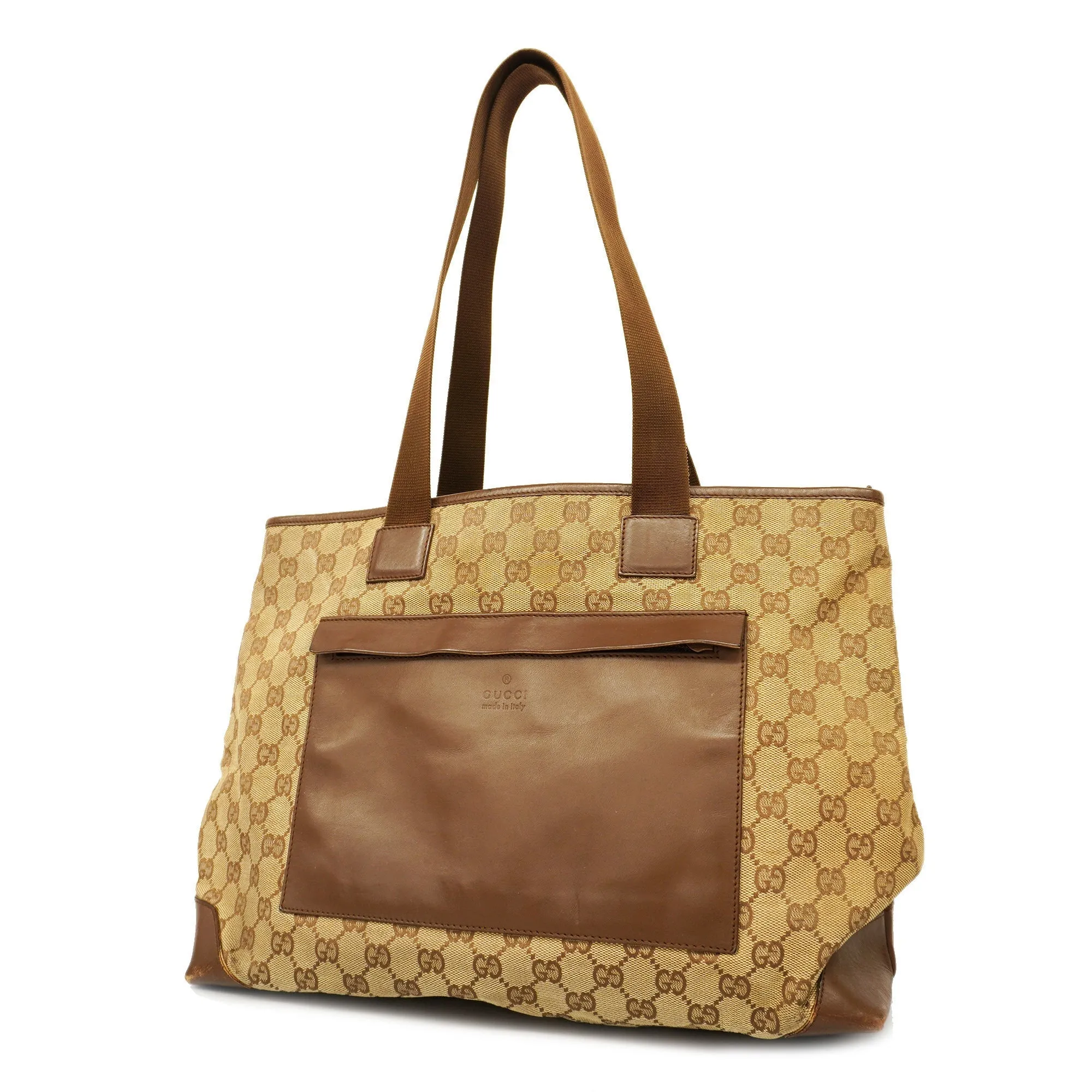 GUCCI  GG Canvas Tote Bag 019 0426 Women's Tote Bag Beige,Brown
