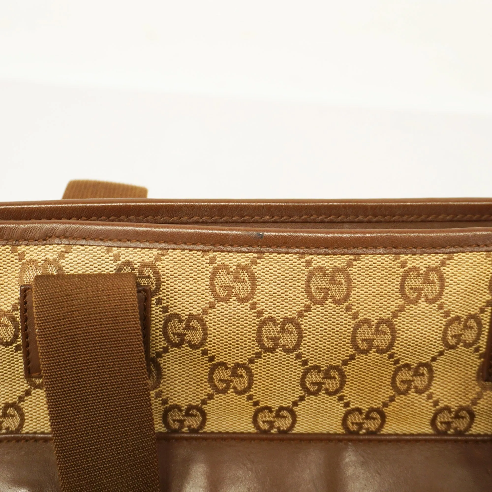 GUCCI  GG Canvas Tote Bag 019 0426 Women's Tote Bag Beige,Brown