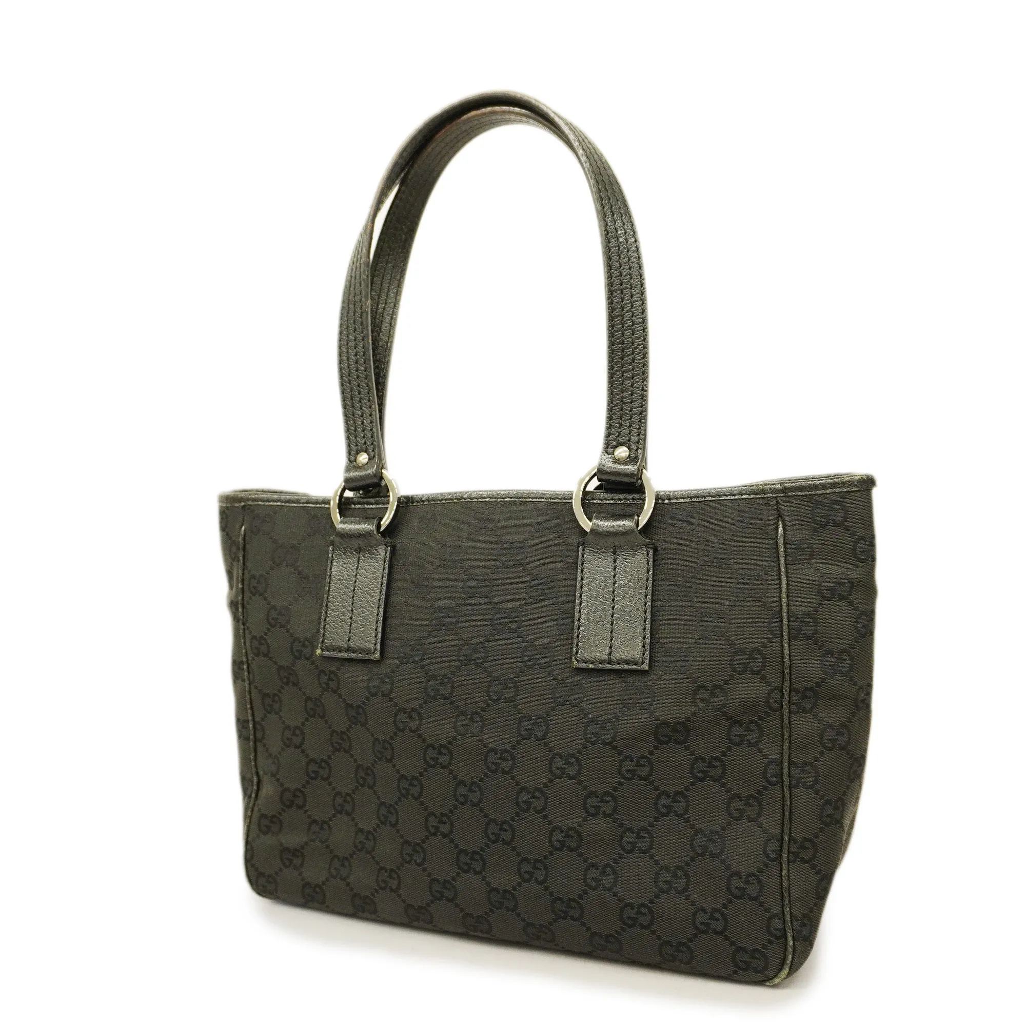 GUCCI  GG Canvas Tote Bag 113019 Women's Tote Bag Black