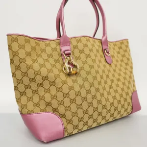 GUCCI  GG Canvas Tote Bag 269956 Women's Tote Bag Beige,Pink