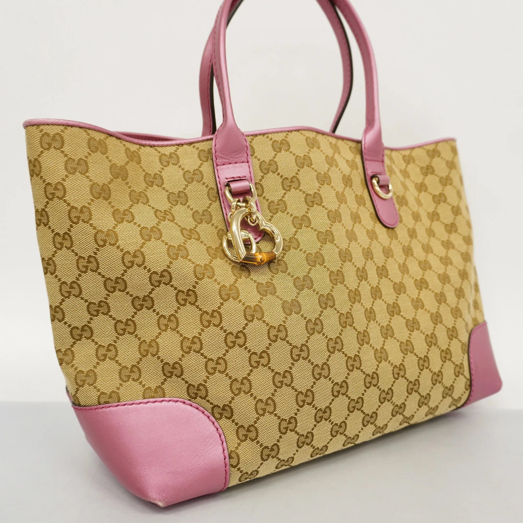 GUCCI  GG Canvas Tote Bag 269956 Women's Tote Bag Beige,Pink