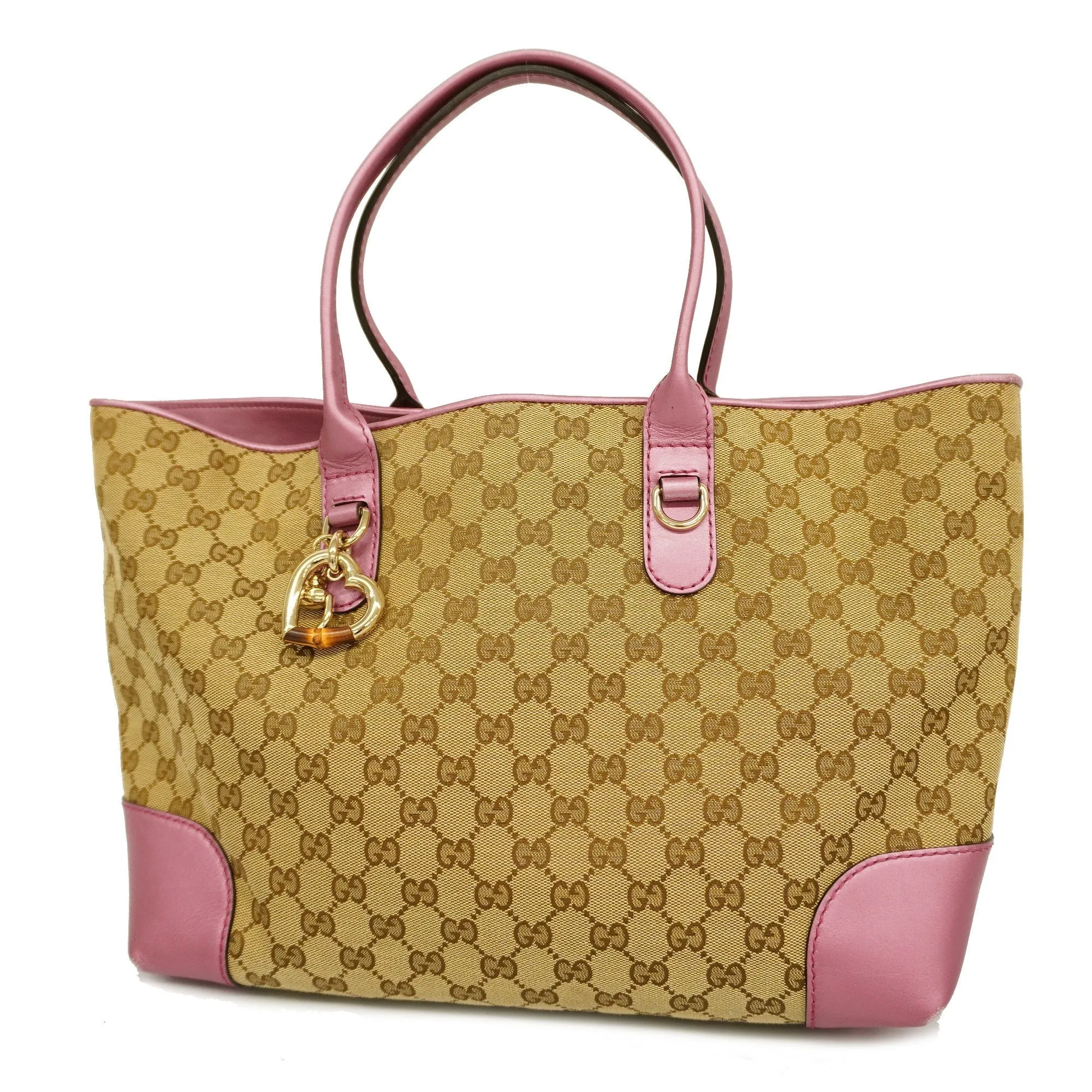 GUCCI  GG Canvas Tote Bag 269956 Women's Tote Bag Beige,Pink