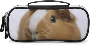 Guinea Pig Leather Makeup Bag Portable Small Cosmetic Organizer Waterproof Toiletry Bags Brushes Pencils And Travel Make Up Accessories