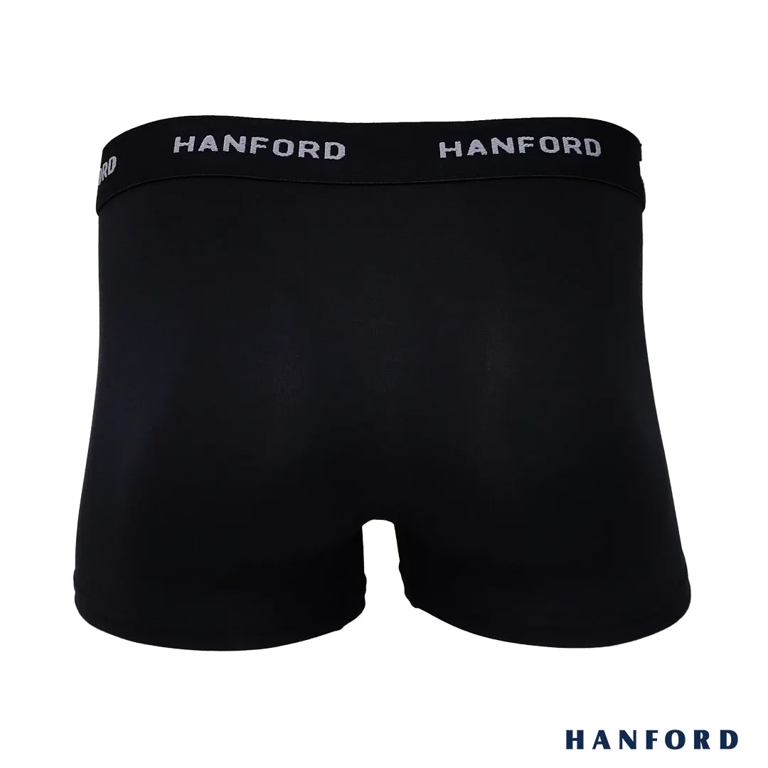 Hanford Men Quick Dry Travel Fitness Boxer Briefs - Black & Duffel Green (2in1 Pack)