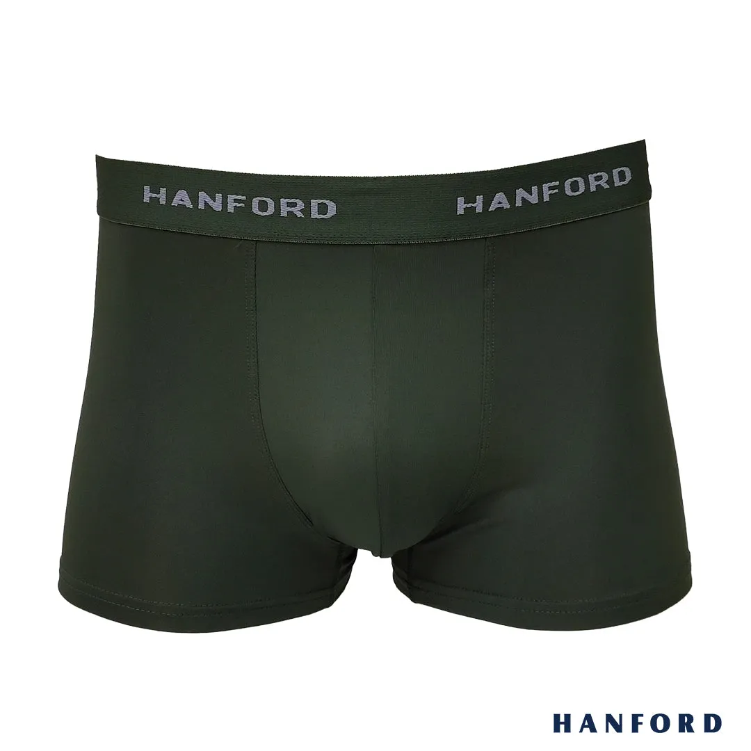 Hanford Men Quick Dry Travel Fitness Boxer Briefs - Black & Duffel Green (2in1 Pack)