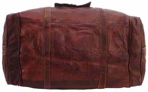 Large Leather Duffel Travel Luggage Overnight Sports Duffel Bag For Men