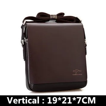 Men's Luxury Leather Shoulder Bag – Classic Vintage Messenger & Business Crossbody Bag
