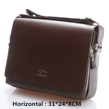 Men's Luxury Leather Shoulder Bag – Classic Vintage Messenger & Business Crossbody Bag