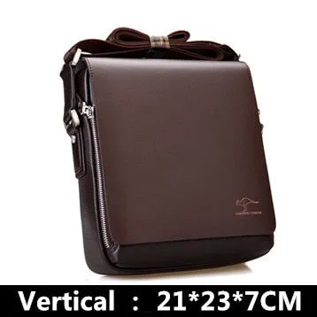 Men's Luxury Leather Shoulder Bag – Classic Vintage Messenger & Business Crossbody Bag