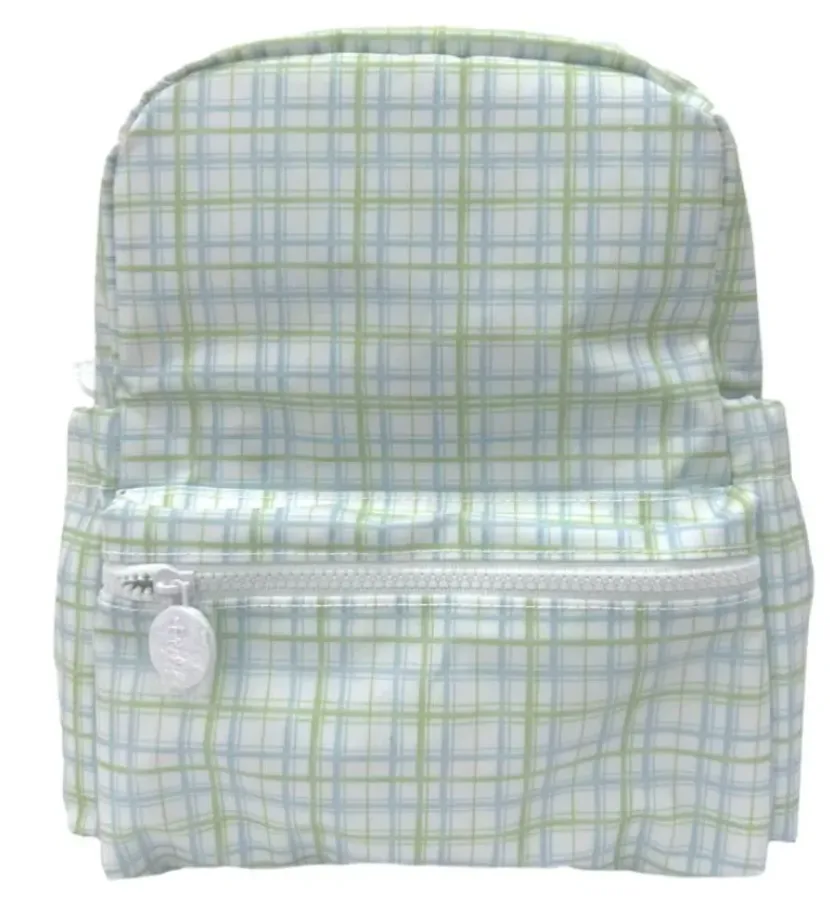 Mini Backer Backpacker in Classic Plaid Green | TRVL Design