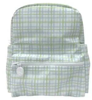 Mini Backer Backpacker in Classic Plaid Green | TRVL Design