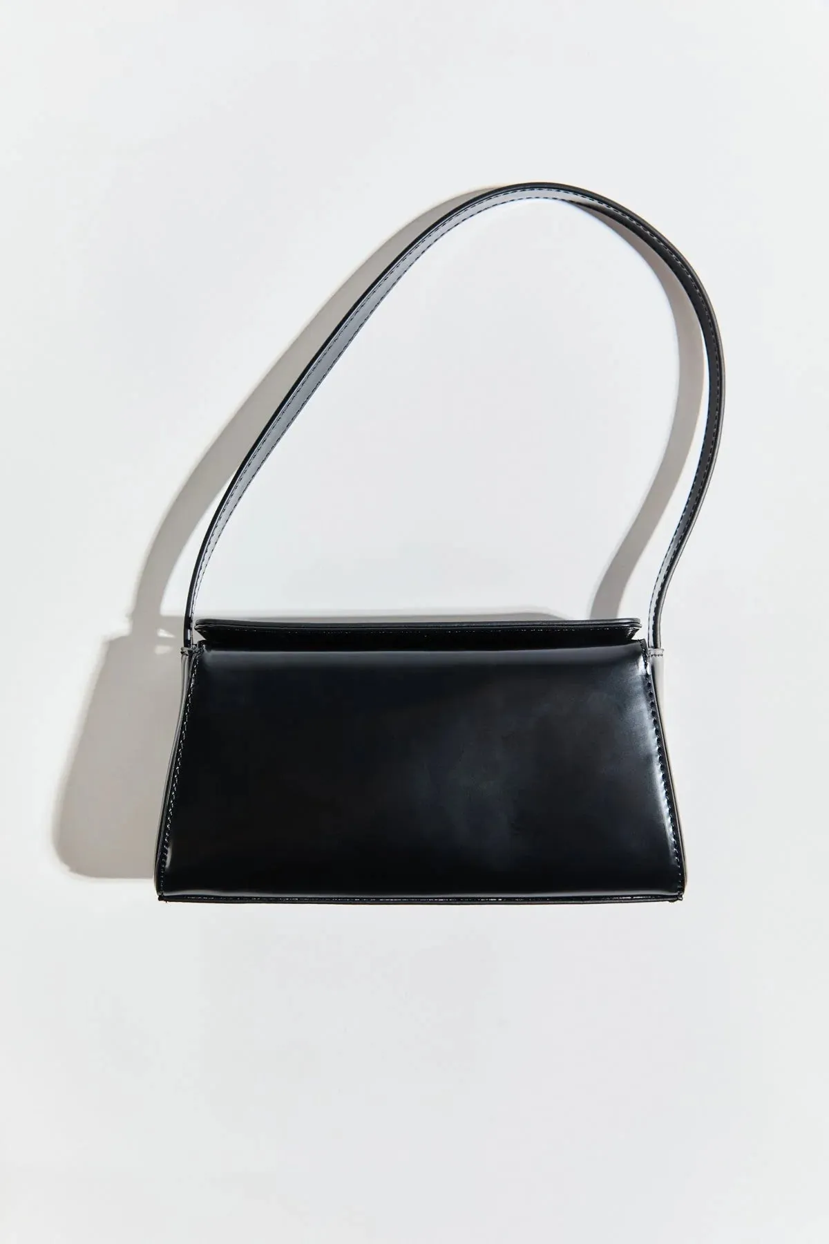 Mini Baguette Shoulder Bag - Black