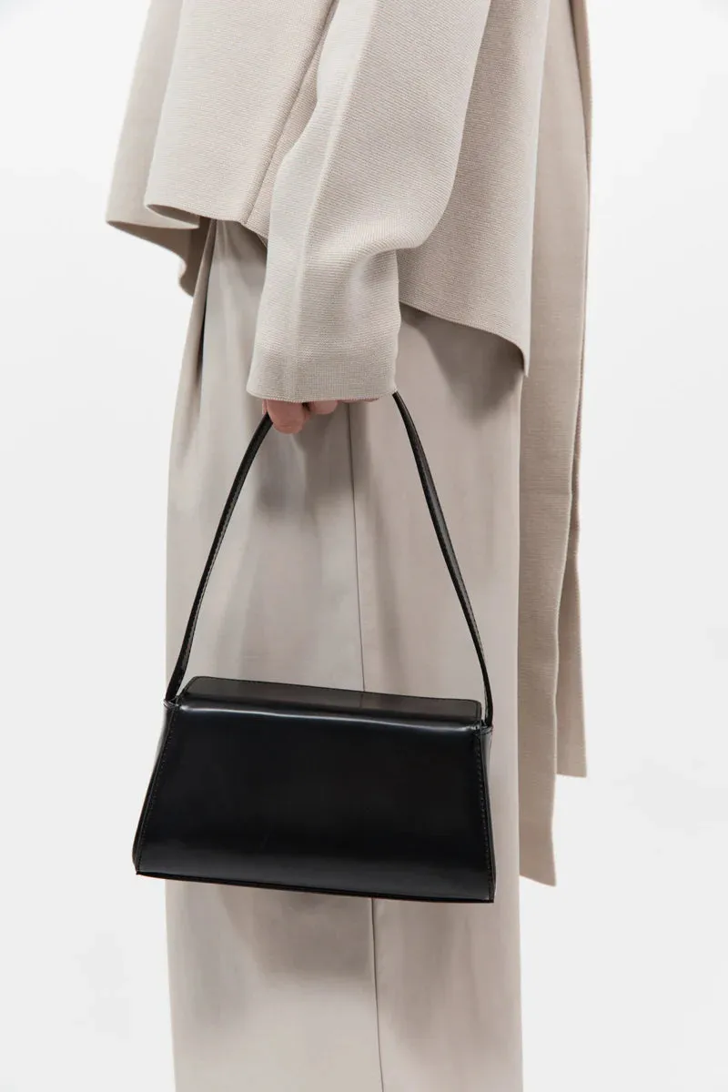 Mini Baguette Shoulder Bag - Black