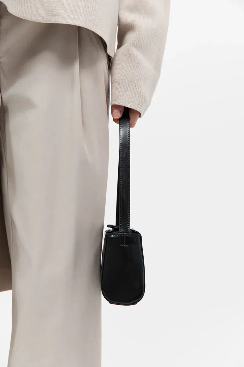Mini Baguette Shoulder Bag - Black