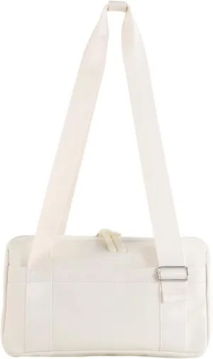 Mini Gym Bag for Women Girls Small Gym Tote Bag with Wet Compartment Waterproof Travel Duffle Bag Cute Workout Sport Bag (White)