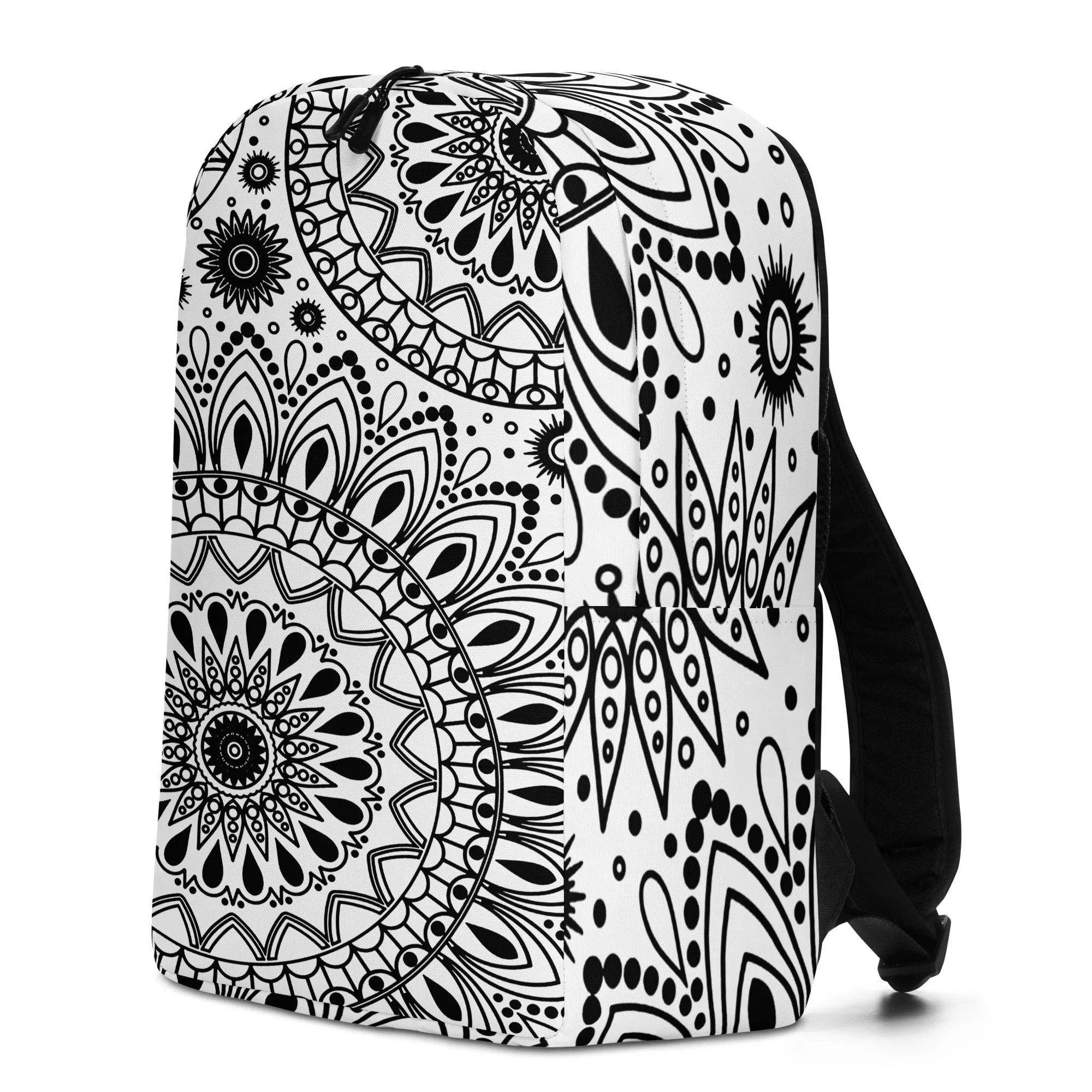 Minimalist Backpack Geometric Flowers